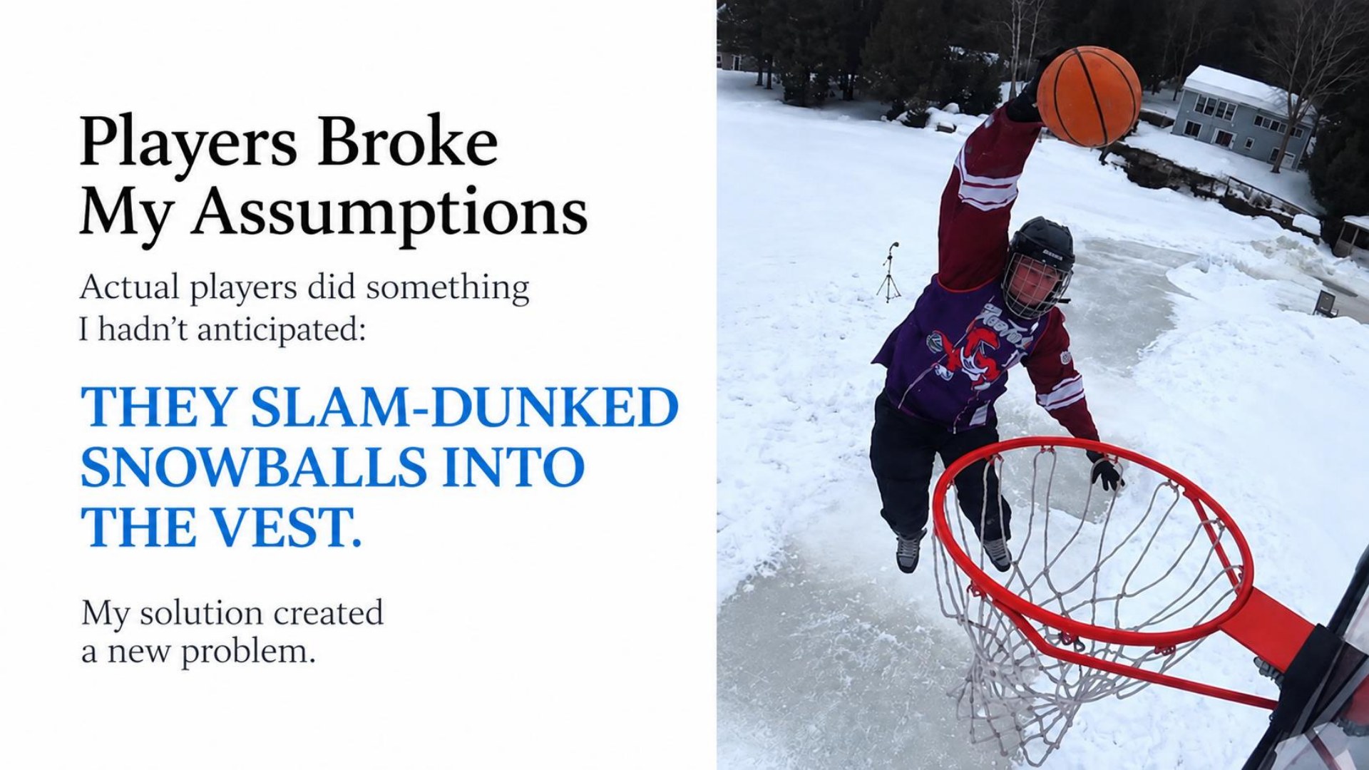 Snowball League original presentation, slide 9 of 22